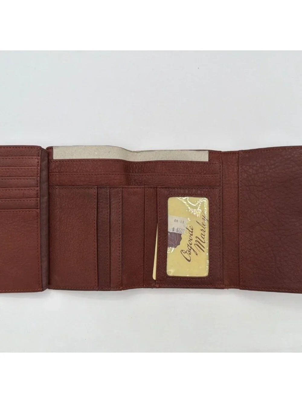 Osgoode Marley Leather Wallet, 17 Card Slots Pockets, Snap Closure, Brandy Color